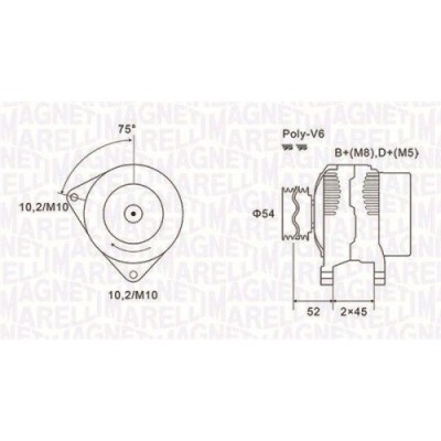 Alternator Citroen Berlingo / Berlingo First, C5 I, Evasion MPV, Jumpy I, Xsara, Xsara Picasso; Fiat Scudo; Peugeot 206, 306, Expert, Partner, 1.1, 1 foto
