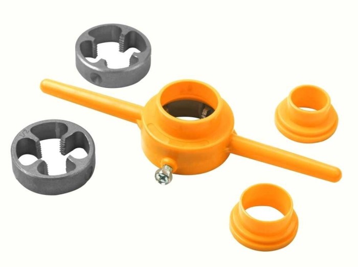 Trusă 6 piese pentru Filetare Țevi PVC, 1/2 - 3/4 - 1