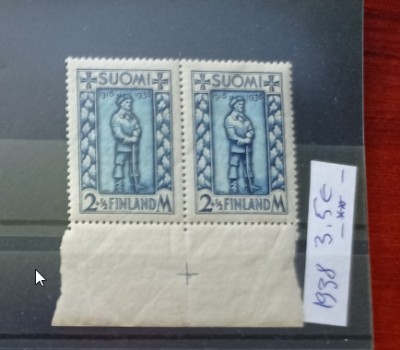 TS21 - Timbre serie Soumi-Finland - Finlanda - 1938 foto