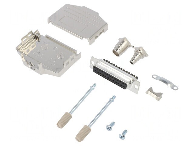 Conector D-Sub 25 PIN Mamă Cu Șuruburi Pe Cablu