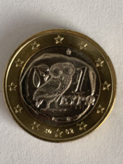 Moneda 1 euro Grecia 2002 UNC din fisic (FARA litera S) foto