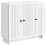 vidaXL Bufet Alb foarte lucios 89 x 34,5 x 80 cm Lemn prelucrat 893959
