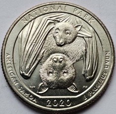 25 cents / quarter 2020 USA, American Samoa, National Park, unc, litera P foto