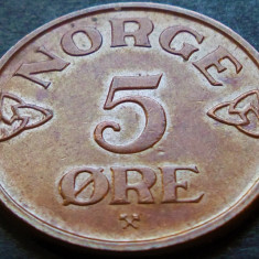 Moneda 5 ORE - NORVEGIA, anul 1955 *cod 4919 A - patina frumoasa