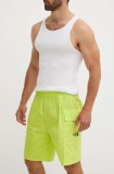 The North Face pantaloni scurti din bumbac culoarea verde, NF0A879BRIQ1