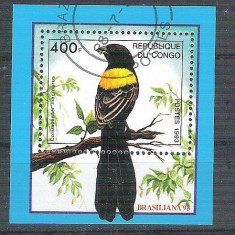 Congo 1993 Birds, perf. sheet, used AB.091