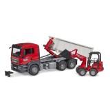 Cumpara ieftin Bruder camion Man TGS cu container roll off si incarcator compact Schaffer