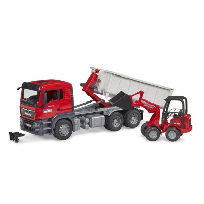 Bruder camion Man TGS cu container roll off si incarcator compact Schaffer foto