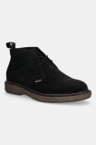 Barbour pantofi de piele &icirc;ntoarsă Blaine culoarea negru, MFO0820BK12