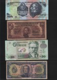 Set Uruguay 8 bancnote, America Centrala si de Sud