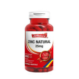 Zinc Natural 25 miligrame 30 capsule Adserv