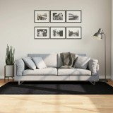 vidaXL Covor pufos &quot;PAMPLONA&quot; cu fire &icirc;nalte, negru modern, 100x200 cm