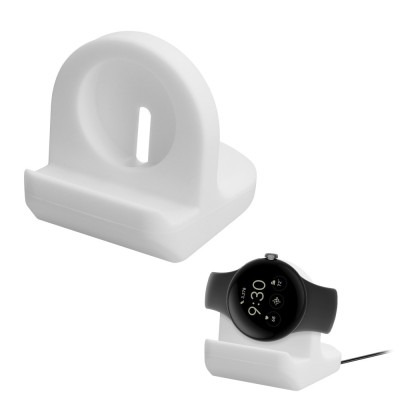 Docking stand Kwmobile pentru Google Pixel Watch, Alb, Silicon, KWM0000257C002C foto