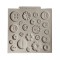 Forma silicon pentru fondant, Matrita nasturi, Gri, 10 cm, 290COF