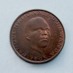 RWANDA - 5 Francs 1965 foto