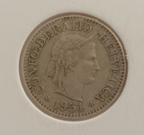 Moneda Elvetia 10 rappen 1951, Europa