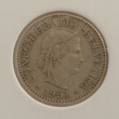 Moneda Elvetia 10 rappen 1951