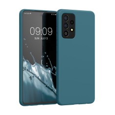 Husa Kwmobile pentru Samsung Galaxy A52/Galaxy A52 5G/Galaxy A52s 5G, Silicon, Verde, 56680.57 foto