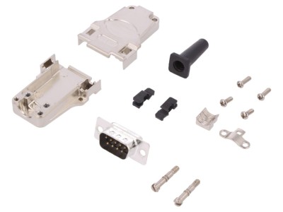 Conector D-Sub 9 pini tată ecranat foto