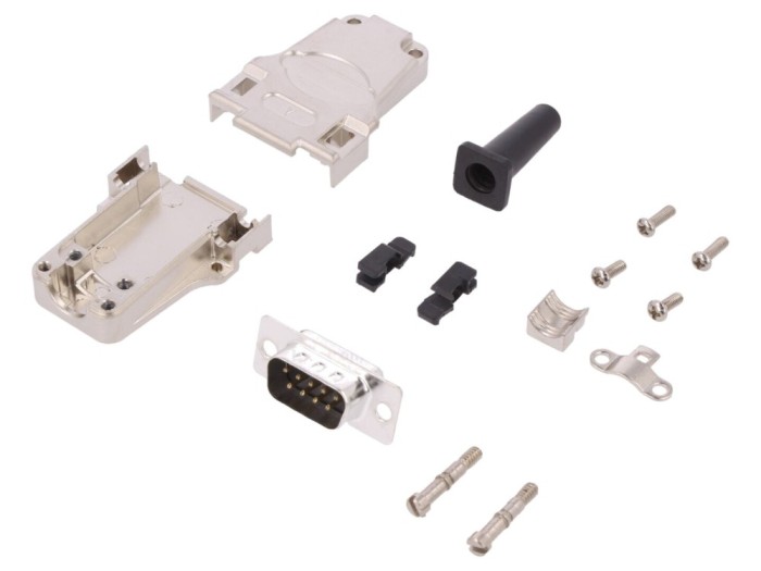 Conector D-Sub 9 pini tată ecranat