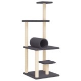 Cumpara ieftin Ansamblu pisici cu stalpi din funie sisal, gri inchis, 136 cm