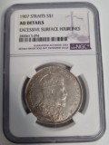 Moneda 1 dolar Straits Settlements 1907 Edward VII &ndash; NGC AU Details