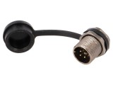 Conector circular tată cu 4 pini IP67, 5A, 200V - ST12