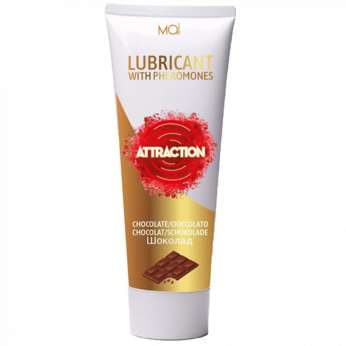 Lubrifiant, Attraction, cu feromoni, aroma Ciocolata, vegan, 75 ml