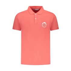 Trussardi Tricou polo barbati, cu imprimeu grafic, Regular fit, Roz, S
