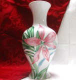 VAZA PORTELAN LIMOGES FRANTA DESIGN PATRICK FREY DECOR HIBISCUS 23.5 CM