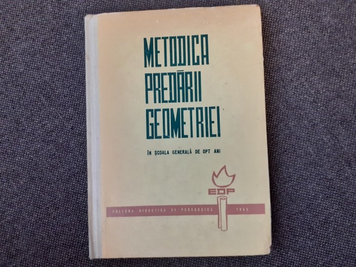 Metodica predarii geometriei - in scoala generala de opt ani --BOGDANOV ZLATE