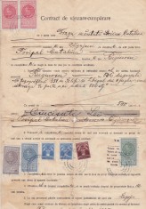 Contract de vanzare cumparare fiscalizat 1938