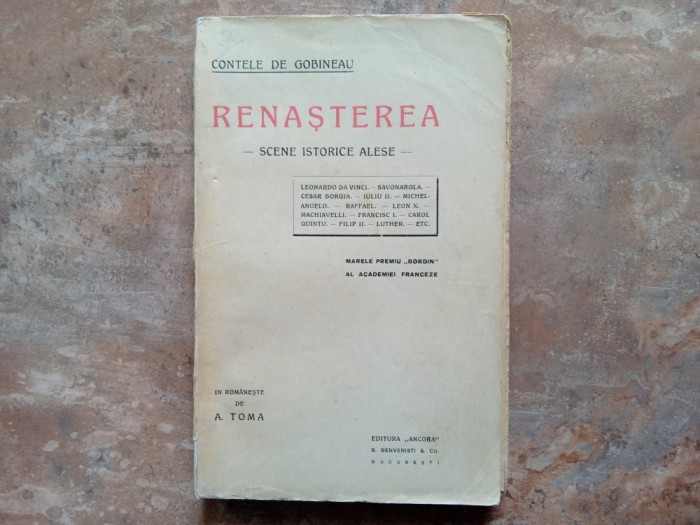 RENASTEREA - SCENE ISTORICE ALESE de CONTELE DE GOBINEAU