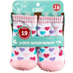 Sosete antiderapante Pink Hearts U-Grow 18 - 24 lun foto