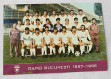 RAPID Bucuresti - echipa de fotbal anul 1987 - 1988 Carte Postala