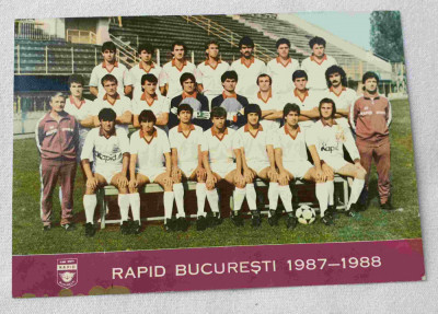 RAPID Bucuresti - echipa de fotbal anul 1987 - 1988 Carte Postala foto