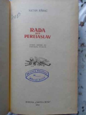 RADA DIN PEREIASLAV VOL.1-NATAN RABAC foto