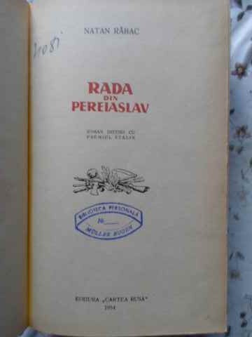 RADA DIN PEREIASLAV VOL.1-NATAN RABAC