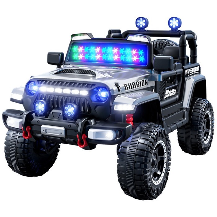 Mașină Electrică pentru Copii, Flippy, Off-Road, Conectare Bluetooth, telecomandă, Tracțiune Integrală, Lumina Intermitenta, Baterie 12V 7Ah, 120x63x6