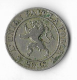 Moneda 20 centimes 1861 - Belgia, Europa, Cupru-Nichel