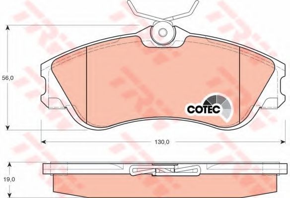 Set placute frana,frana disc PEUGEOT 206 SW (2E/K) (2002 - 2016) TRW GDB1295