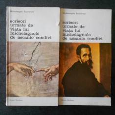 M. BUONARROTI - SCRISORI URMATE DE VIATA LUI MICHELANGNOLO DE ASCANIO 2 volume