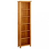 VidaXL Bibliotecă cu 6 rafturi, 52x22x180 cm, lemn masiv de stejar