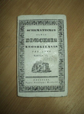 SCHEMATISMUS ALMAE DIOECENSIS NEOOLIENSIS 1840 foto