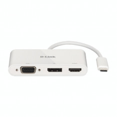 Docking station D-Link DUB-V310, VGA, HDMI, Display Port, Alb foto