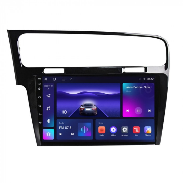 Navigatie dedicata cu Android VW Golf VII 2012 - 2019, negru, 3GB RAM, Radio