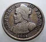 J.442 PANAMA 5 CENTESIMOS DE BALBOA 1904 ARGINT