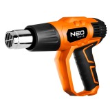 Pistol cu aer cald NEO Tools 2000W, 50-600&deg;C, cu duze si geanta