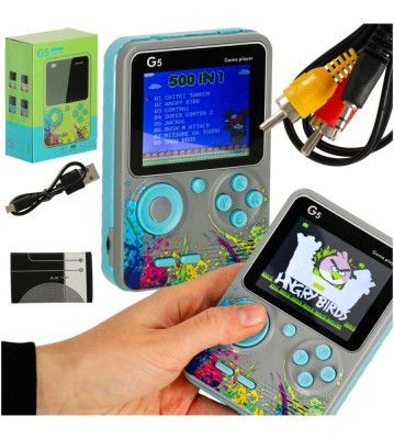 Mini consola retro, Ecran LCD, 500 de jocuri, portabila, Multicolor,TV, G5 foto
