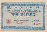 Luxemburg Luxembourg 25 Francs 1918 (ND 1919) Bon de Caisse UNC